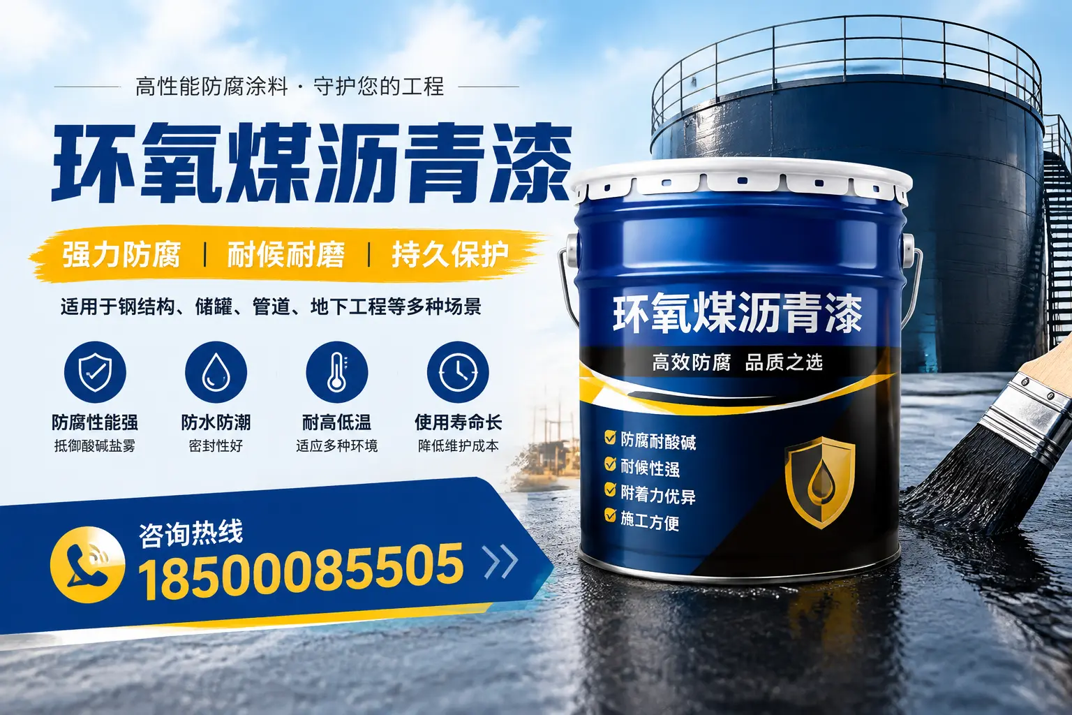 环氧煤沥青漆在工业中的应用，唐山企业的选择